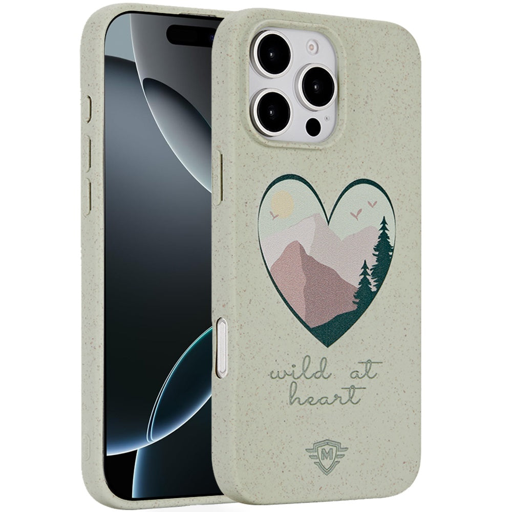 For Apple iPhone 16 Pro (6.3") Eco Friendly Bio-Degradable Design Hybrid Cases Slim Fit Soft TPU Drop Protection Rubber printed Case Cover
