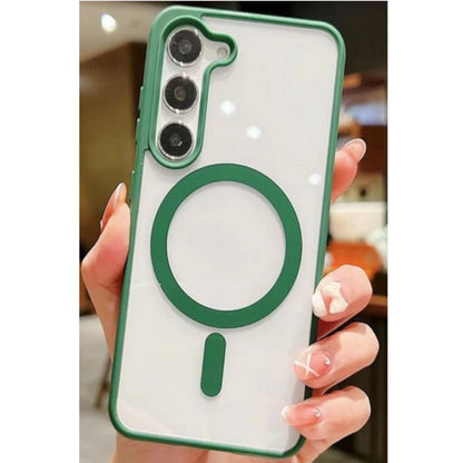 For Apple iPhone 16e /iPhone SE4 Hybrid Clear Transparent with Color Edge Bumper, MagSafe Compatible Ultra Slim Hard PC Case Cover