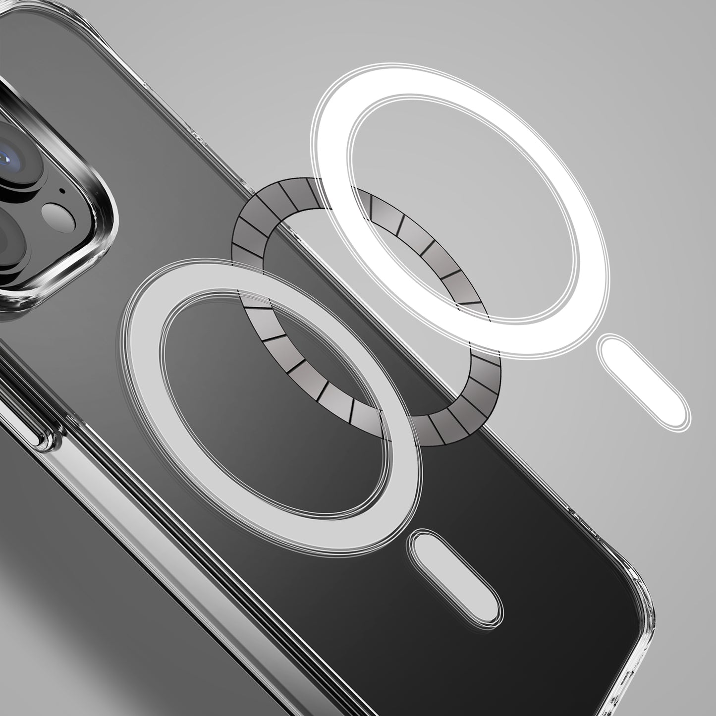 For Apple iPhone 16 Pro (6.3") Clear Magnetic Case with Built-in Magnets Compatible with MagSafe Slim Soft TPU Bumper Case Cover Transparent