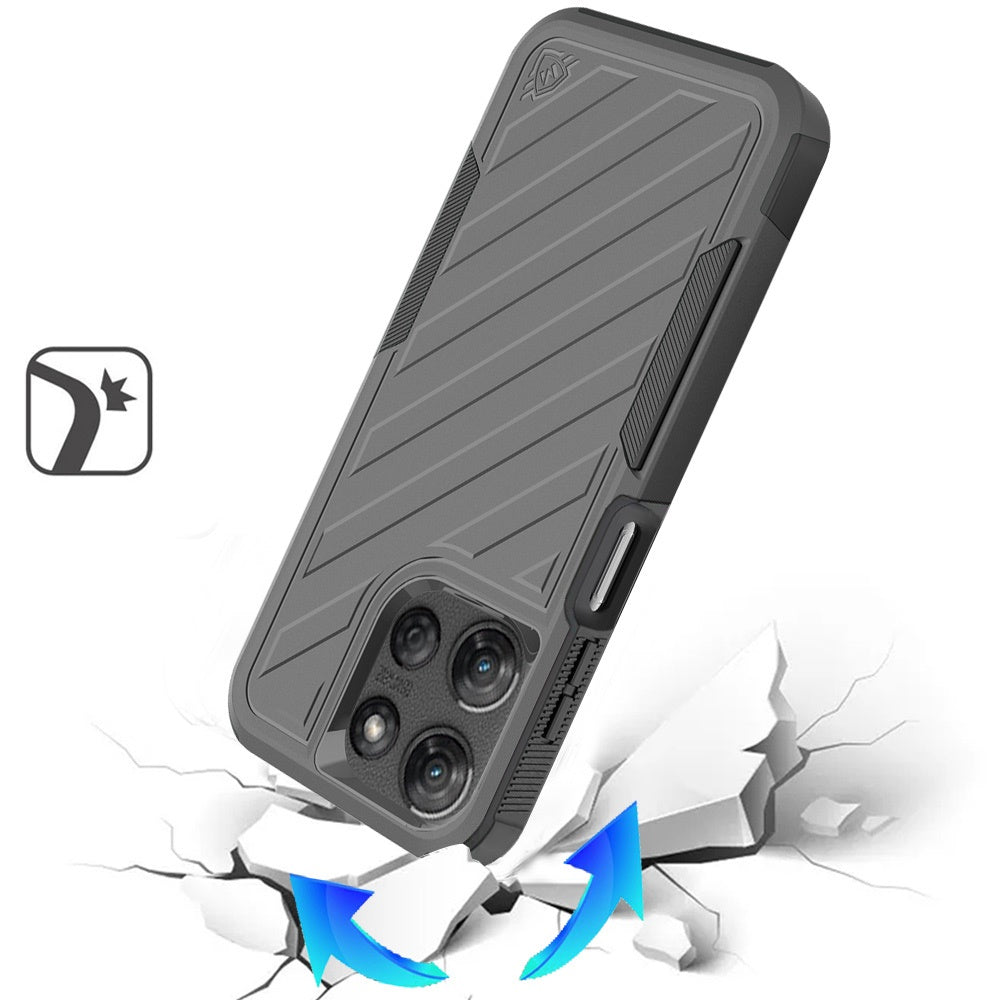 For Motorola Moto G Stylus 5G 2025 Hybrid lined shockproof dual layer Rugged 2in1 Hard PC & Silicone TPU Non Slip Textured Tough Armor Case Cover