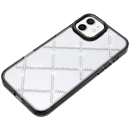 For Apple iPhone 11 Gem Glitter Diamond Bling Clear Hybrid TPU Cover, Colorful Shockproof Protective Back, Slim Fit for Women Girls Case Cover