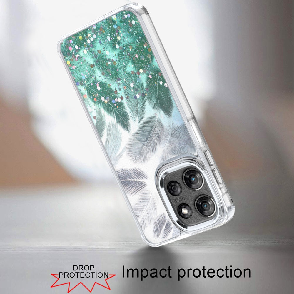 For Motorola Edge 2025 Fashion Epoxy Glitter Shimmer Design, Hybrid Shockproof TPU, Stylish Sparkle Slim TPU Protective Case Cover