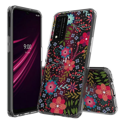 For Apple iPhone 16 Pro Max (6.9") Floral Patterns Design Clear TPU Silicone Shock Absorption Bumper Slim Hard Back Case Cover