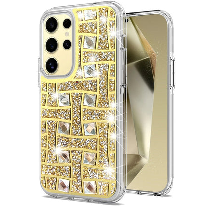 For Samsung Galaxy S25+ /S25 Plus /S24+ Plus Sparkly 3D Design Diamond Shockproof Protective Bling Glitter Rhinestone Hybrid Skin PC & TPU Case Cover