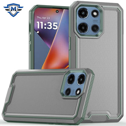 For Motorola Moto G 5G 2025 Premium Fused Hybrid Tough Strong Hard PC TPU Rubber Shockproof Drop Protection Impact Case Cover