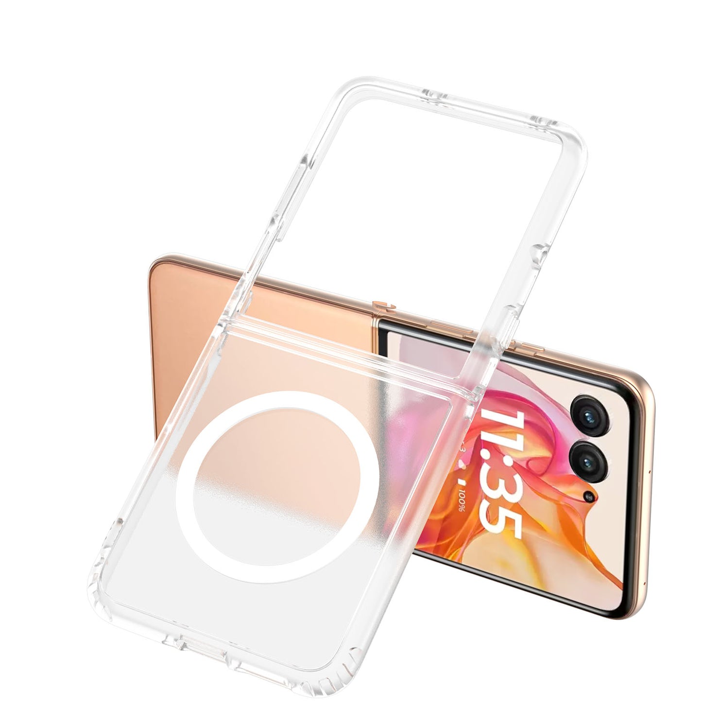 For Motorola Razr Ultra 2025 Magnetic Case Hybrid Soft TPU Rubber Bumper Hard Translucent Matte Back Slim Shockproof Case Cover