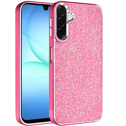 For Samsung Galaxy S25 Fan Edition /Galaxy S25 FE Crystal Sparkle Diamond Glass Full Mini Glitter Bling Frame TPU Hybrid Protective Case Cover