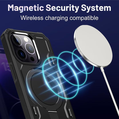For Apple iPhone 17 Pro Tough Shockproof Hybrid Magnetic Large Rotating Ring Stand Compatible with MagSafe Case Cover