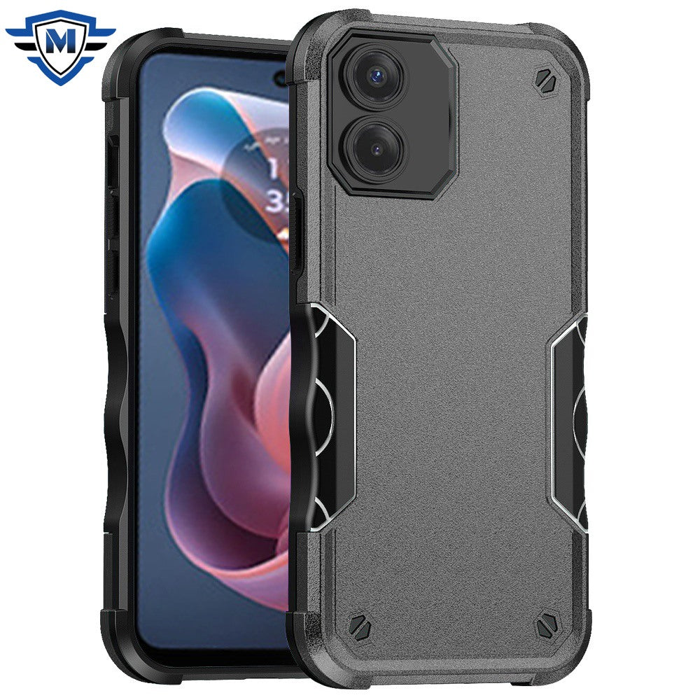 For Apple iPhone 16e Slim Fit Back Hybrid Lightweight Shockproof 2-in-1 Hybrid Hard PC Bumper Frame Armor Protection Case Cover Gray