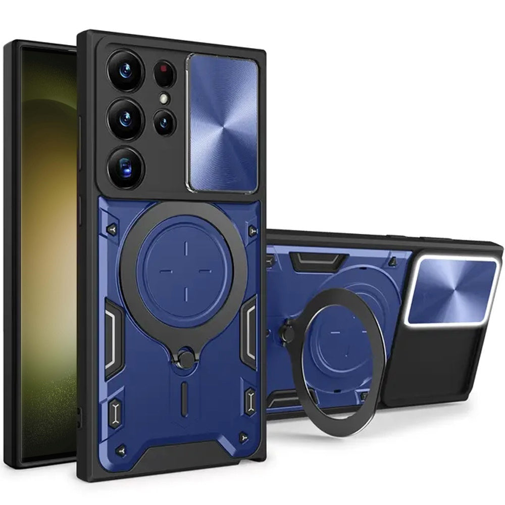 For Apple iPhone SE 4 Hybrid Magnetic 360° Ring Kickstand, MagSafe Compatible, Durable Full Camera Lens Protection Case Cover