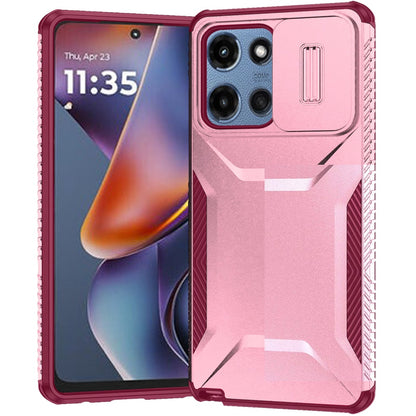 For Motorola Moto G 5G 2025 Slim Fit Shockproof Hybrid with Slide Camera Window Covering, Rugged Tpu Silicone Hard PC Bumper Case Cover