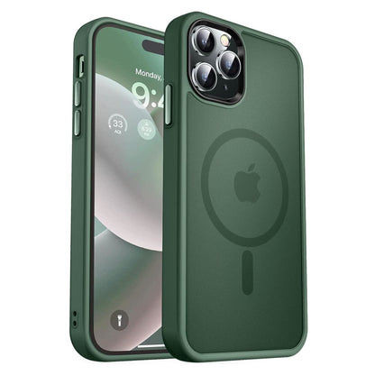For Apple iPhone 16 Pro (6.3") Compatible with MagSafe [Strong Magnetic] Slim Translucent Matte Back TPU Shockproof Case Cover