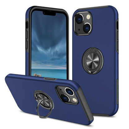 For Gabb Phone 4 Pro Military Grade Hybrid Case with Flat Metal Ring 360° Rotation Kickstand, Slim Fit Back Hard PC Case Cover Blue