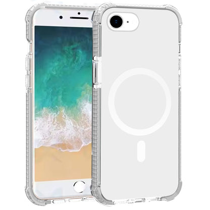 For Apple iPhone 16e Magnetic Acrylic Case Transparent Back, Rugged Colorful Frame, Shockproof Hybrid, MagSafe Compatible Case Cover