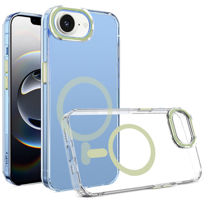 For Apple iPhone 16e Clear Transparent Case Matching Circle Design, Hybrid TPU Hard Shell, Support Magsafe Charger Case Cover