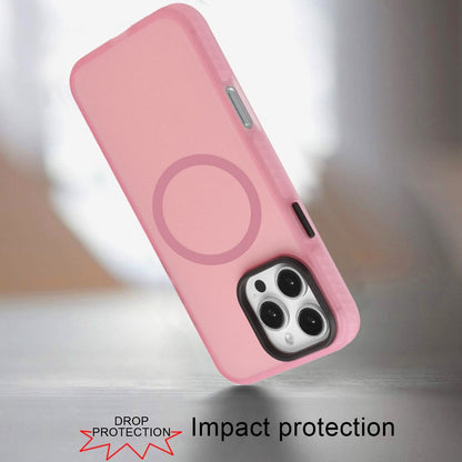 For Apple iPhone 16 Pro Max (6.9") Matte Skin Hybrid TPU with Magnetic Circle MagSafe Compatible, Military Grade Shockproof Slim Fit Case Cover