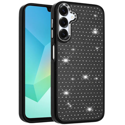 For Samsung Galaxy S25 Ultra Bling Diamond Metallic, Full Sparkle Chrome Edged Hybrid Protective Shockproof Case Cover