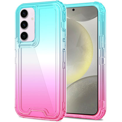 For Samsung Galaxy S25+ /S25 Plus /S24+ Plus Hybrid 3-in-1 Clear Case - Two-Tone Transparent Shockproof TPU + Hard Protective Frame Case Cover