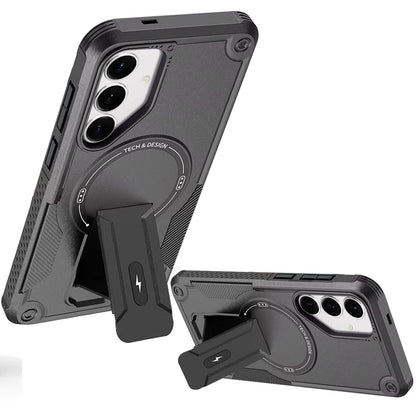 For Samsung Galaxy A16 5G Magnetic Invisible Kickstand Holder with Magsafe, Slim Fit Shockproof Hybrid Military Grade Heavy Duty Case Cover