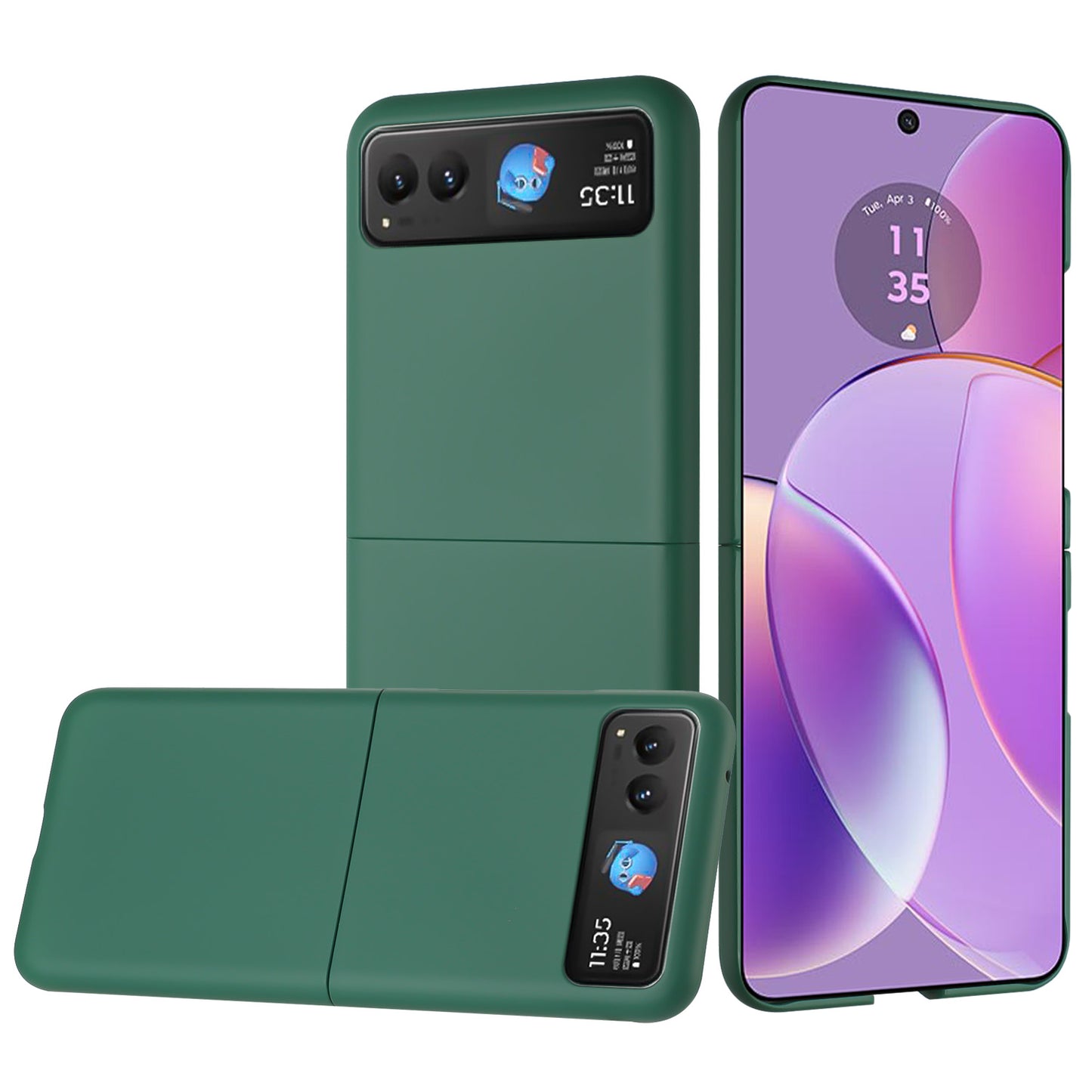 For Motorola Razr Ultra 2025 Snap-On Flip Premium Matte Finish Slim Lightweight Protective PC + Rubber TPU Hard Shell Case Cover