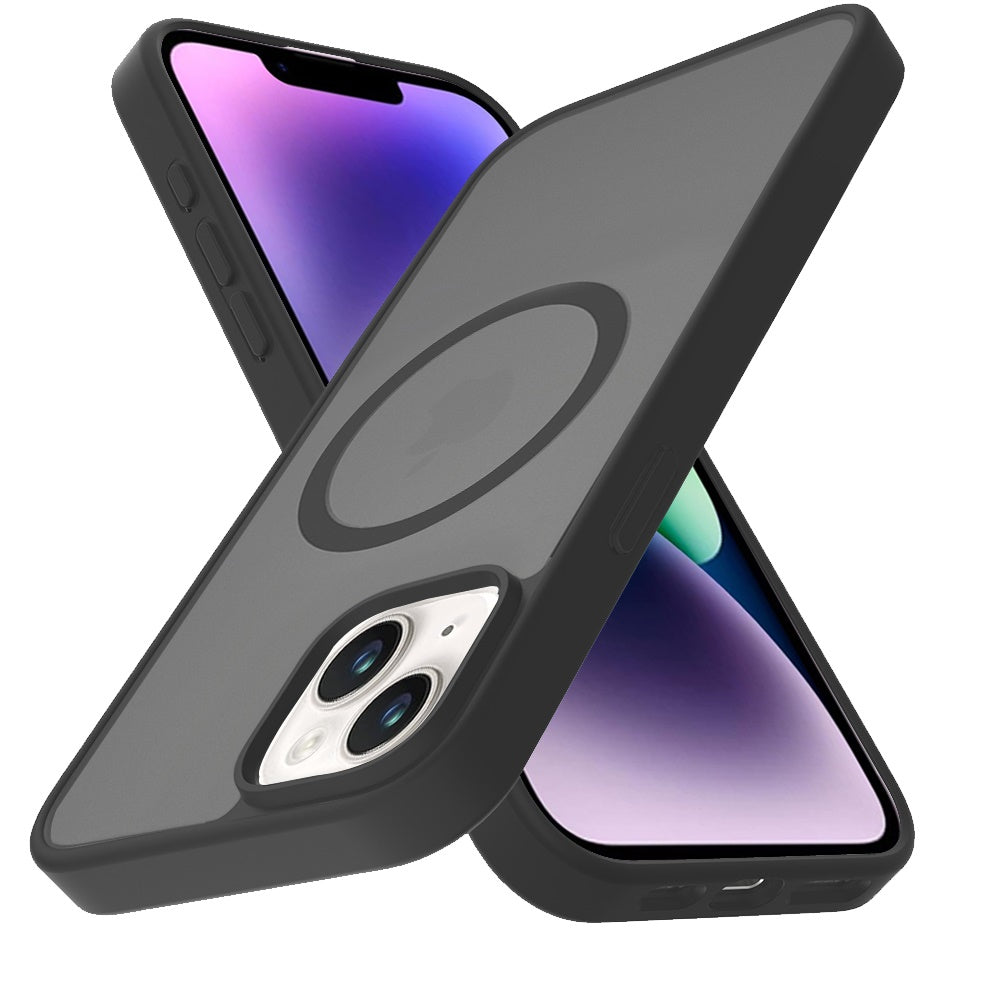 For Apple iPhone 16 (6.1") MagSafe Compatible Case Hybrid Soft TPU Bumper Hard Translucent Matte Back Slim Shockproof Case Cover