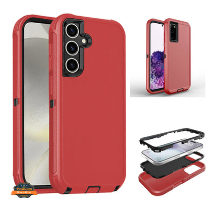 For Samsung Galaxy S25+ S25 Plus /S24+ Delux Armor Case Shockproof Rugged 3-Layer Protection Hybrid Heavy Duty with Enhanced Durability Case Cover