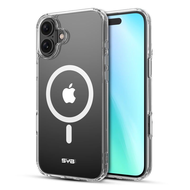 For Ultra-sleek Hybrid Slim Hard PC & TPU Compatible with MagSafe, Magnetic Protective Phone Case for Apple iPhone 16 Plus - Transparent Clear Case Cover Clear