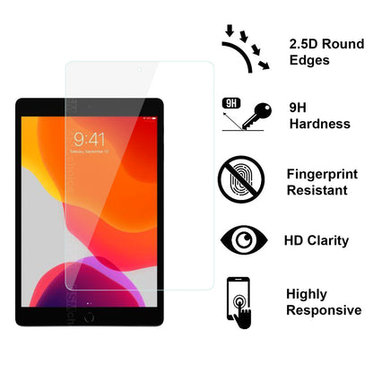 For Apple iPad (A16) 2025 /iPad 10th Gen 10.9 Tempered Glass Screen Protector 9H Hardness, Touchpad Compatible, Case Friendly, Bubble Free, AB Glue, Ultra HD Protector Clear