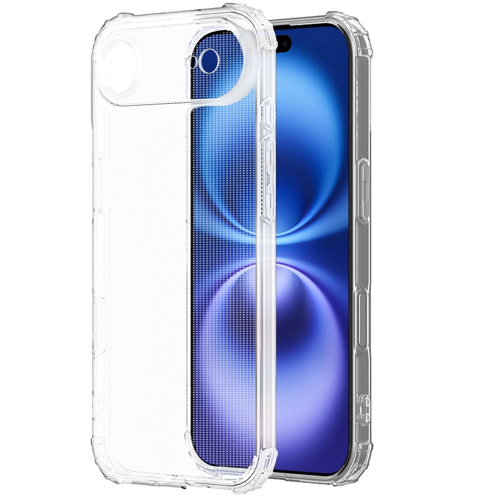 For Apple iPhone 17 AIR Hybrid Transparent Thick TPU Rubber Silicone 4 Corners Gel Shockproof Protective Slim Back Case Cover Clear