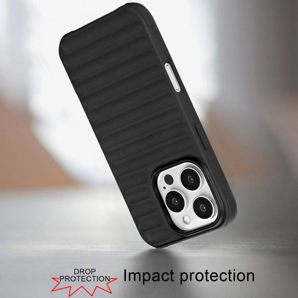 For Apple iPhone 16 Pro (6.3") Pattern Design Magnetic Chrome Hybrid Compatible with Magsafe Dual Layer Shockproof TPU Hard PC Back Case Cover