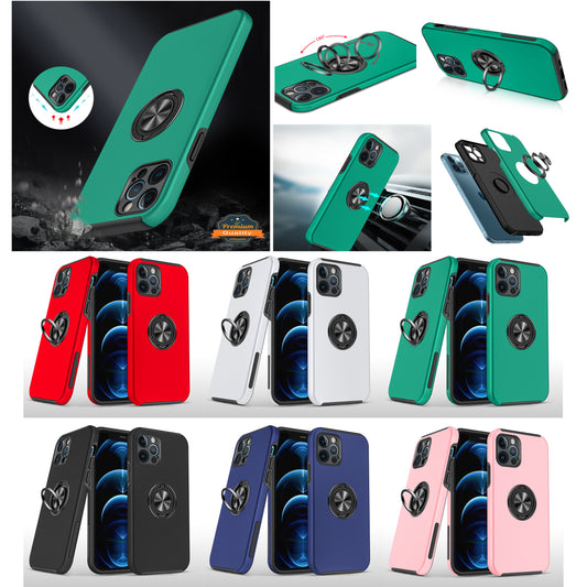 For Samsung Galaxy S25 Fan Edition /Galaxy S25 FE Hybrid 360 Degree Rotatable Metal Invisible Ring Stand Holder Slim Fit Magnetic Car Mount Shockproof Case Cover