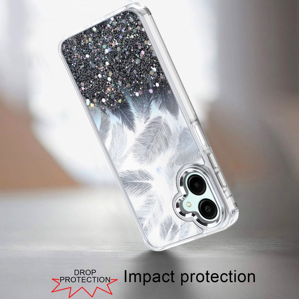 For Samsung Galaxy S25 Fan Edition /Galaxy S25 FE Fashion Epoxy Glitter Shimmer Design, Hybrid Shockproof TPU, Stylish Sparkle Slim TPU Protective Case Cover