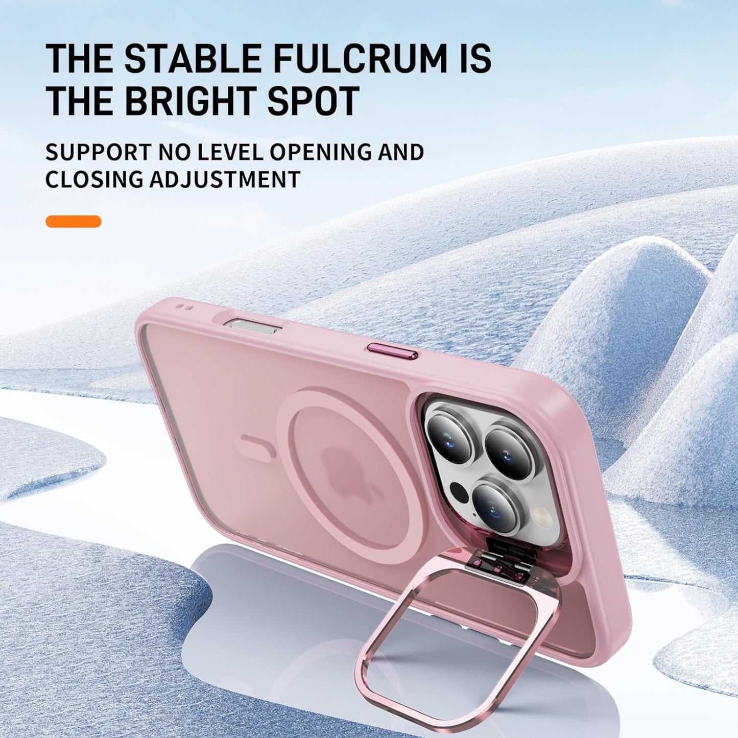 For Apple iPhone 17 Pro Clear Back Hybrid with MagSafe Compatible Metal Camera Stand Colorful Bumper Frame Shockproof Case Cover