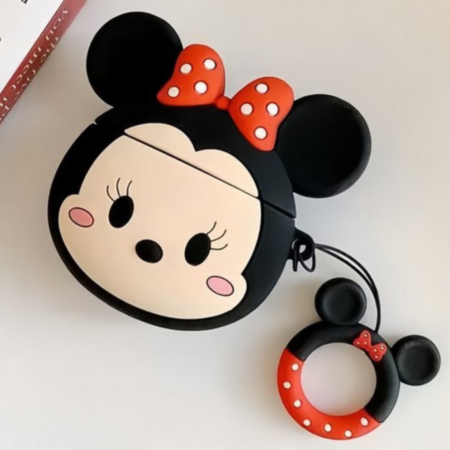 For Airpods Pro 3 Hybrid Cute 3D Fun Design Silicone Skin Cartoon Animal with Keychain Buckle Holder Rubber TPU Soft Case Cover Minnie