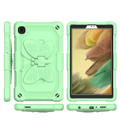 For Butterfly Wings Kickstand 3in1 Tough Hybrid with Pencil Holder Heavy Duty Rugged Shockproof Full Protective Green Tablet Case Cover
