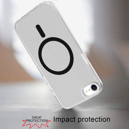 For Apple iPhone 16e MagSafe Compatible Integrated Technology Clean Transparent Hybrid Armor TPU Frame Case Cover
