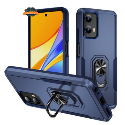 For Motorola Moto G Stylus 5G 2025 Heavy Duty Rugged Hybrid, Dual-Layer Shockproof Protection with Magnetic Ring Stand Holder Case Cover