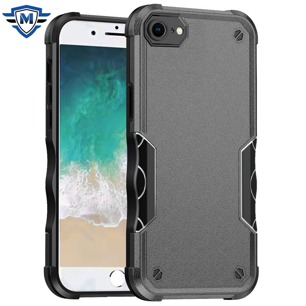 For Apple iPhone 16e Slim Fit Back Hybrid Lightweight Shockproof 2-in-1 Hybrid Hard PC Bumper Frame Armor Protection Case Cover Gray