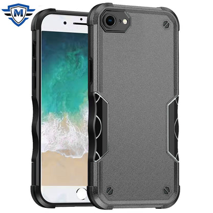 For Apple iPhone 16e Slim Fit Back Hybrid Lightweight Shockproof 2-in-1 Hybrid Hard PC Bumper Frame Armor Protection Case Cover Gray