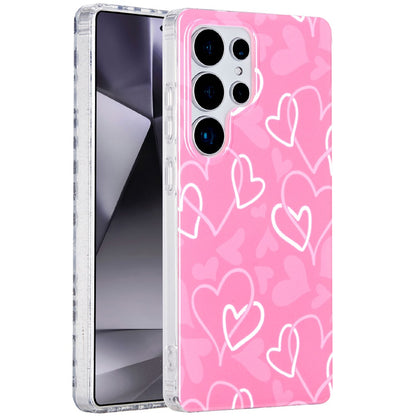 For Samsung Galaxy S25 Ultra Fashion Layer Design Slim IMD TPU Protective, Shockproof Hybrid Stylish Durable Hard PC Case Cover