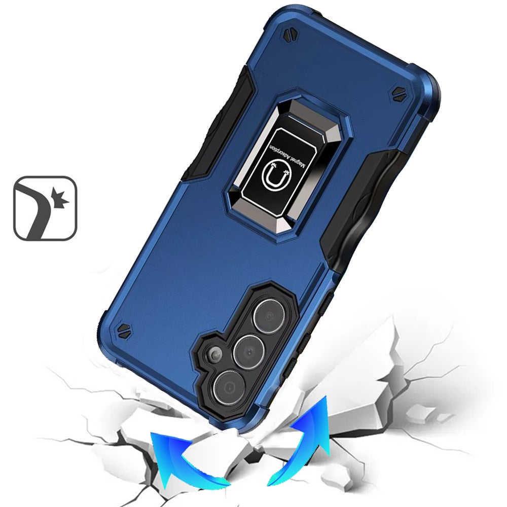 For Samsung Galaxy S25+ /S25 Plus /S24+ Plus Hybrid Stand Magnetic Ring Holder Kickstand Heavy Duty Rugged Drop Silicone & Hard PC Shockproof Case Cover