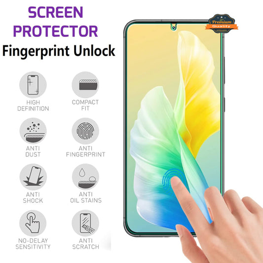 For Samsung Galaxy S25 EDGE Screen Protector Tempered Glass, Bubble-Free, Anti-Scratch, Fingerprint Unlock Compatible Protector Clear