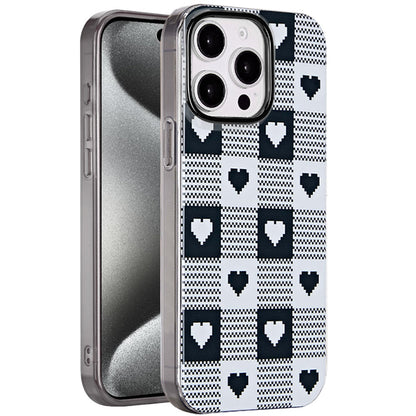 For Apple iPhone 16 Pro Max Fashion Layer Design Slim IMD TPU Protective, Shockproof Hybrid Stylish Durable Hard PC Case Cover
