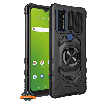 For Gabb Phone 4 Pro Hybrid Magnetic Car Mount Ring Kickstand Stand Holder Full-Body Armor Protective [Military Grade] Case Cover