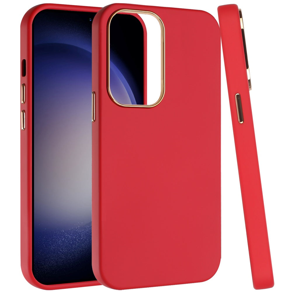 For Apple iPhone 17 Pro Hybrid Armor Shockproof, Durable Bumper Rubber Gummy Gel Slick Hard PC Silicone TPU Case Cover Red