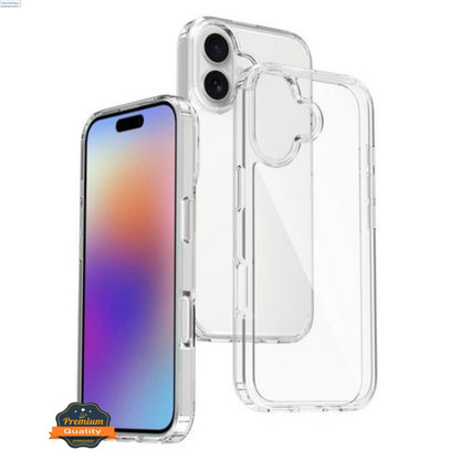 For Apple iPhone 17 Crystal HD Clear Back Hybrid Case TPU Bumper Frame Slim Shockproof Hard Defender Case Cover