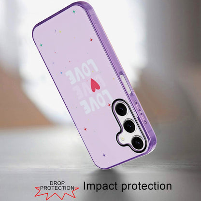 For Samsung Galaxy A16 5G Fashion Layer Design Slim IMD TPU Protective, Shockproof Hybrid Stylish Durable Hard PC Case Cover