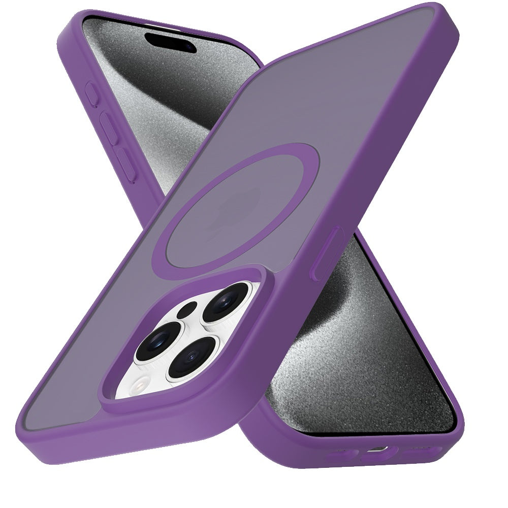 For Apple iPhone 15 Pro Max MagSafe Compatible Case Hybrid Soft TPU Bumper Hard Translucent Matte Back Slim Shockproof Case Cover