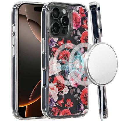 For Apple iPhone 15 Pro Max (6.7") Magsafe Case Cute Pattern Design Durable Shockproof SlimTPU Hard Back [Compatible with Magsafe] Case Cover
