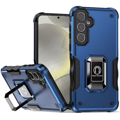 For Samsung Galaxy S25+ /S25 Plus /S24+ Plus Hybrid Stand Magnetic Ring Holder Kickstand Heavy Duty Rugged Drop Silicone & Hard PC Shockproof Case Cover